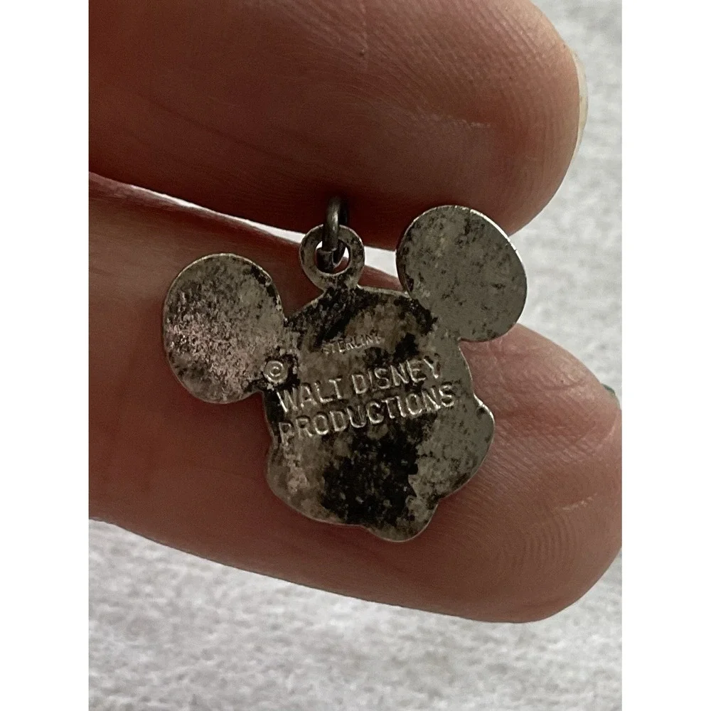 vintage sterling silver Walt Disney Productions Mickey Mouse charm